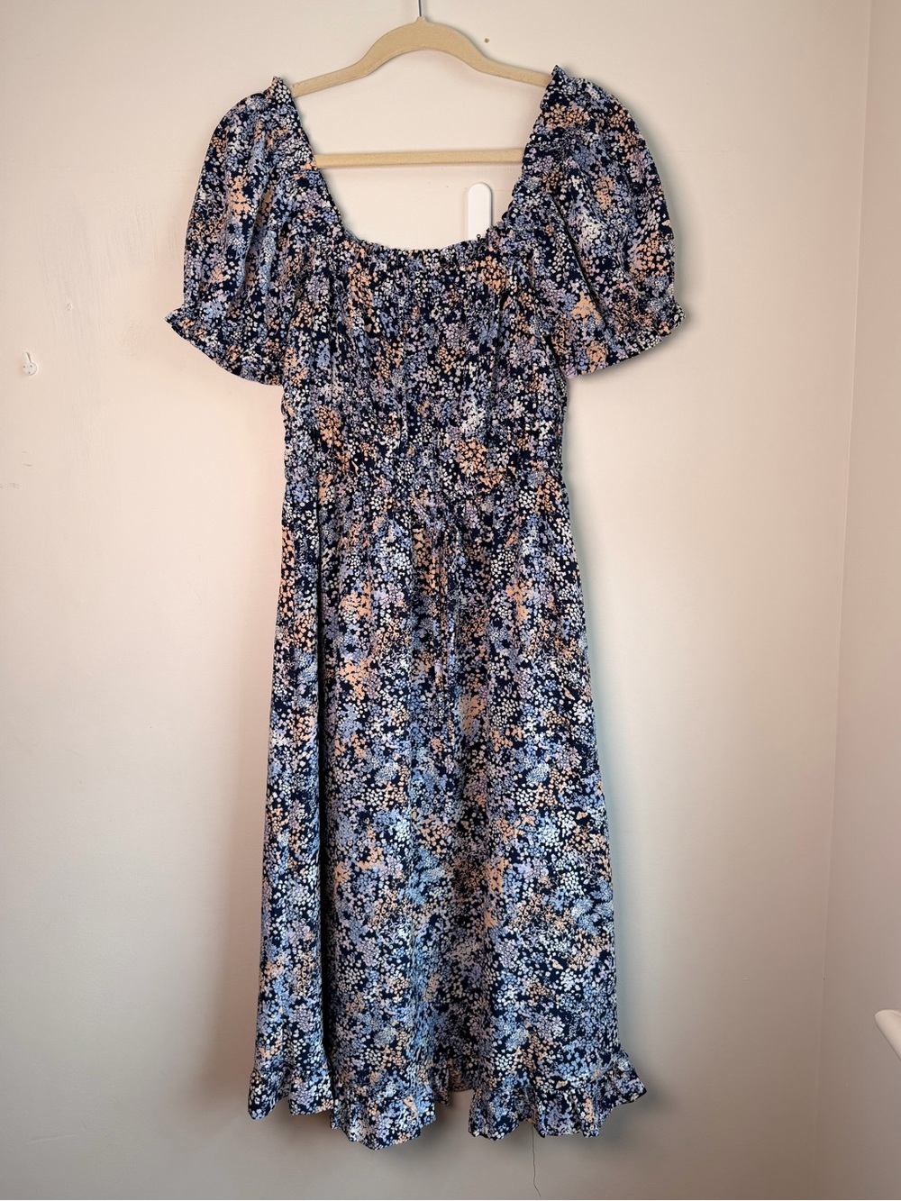RW&CO Floral Midi Dress, Short sleeve, Ruffle Hem